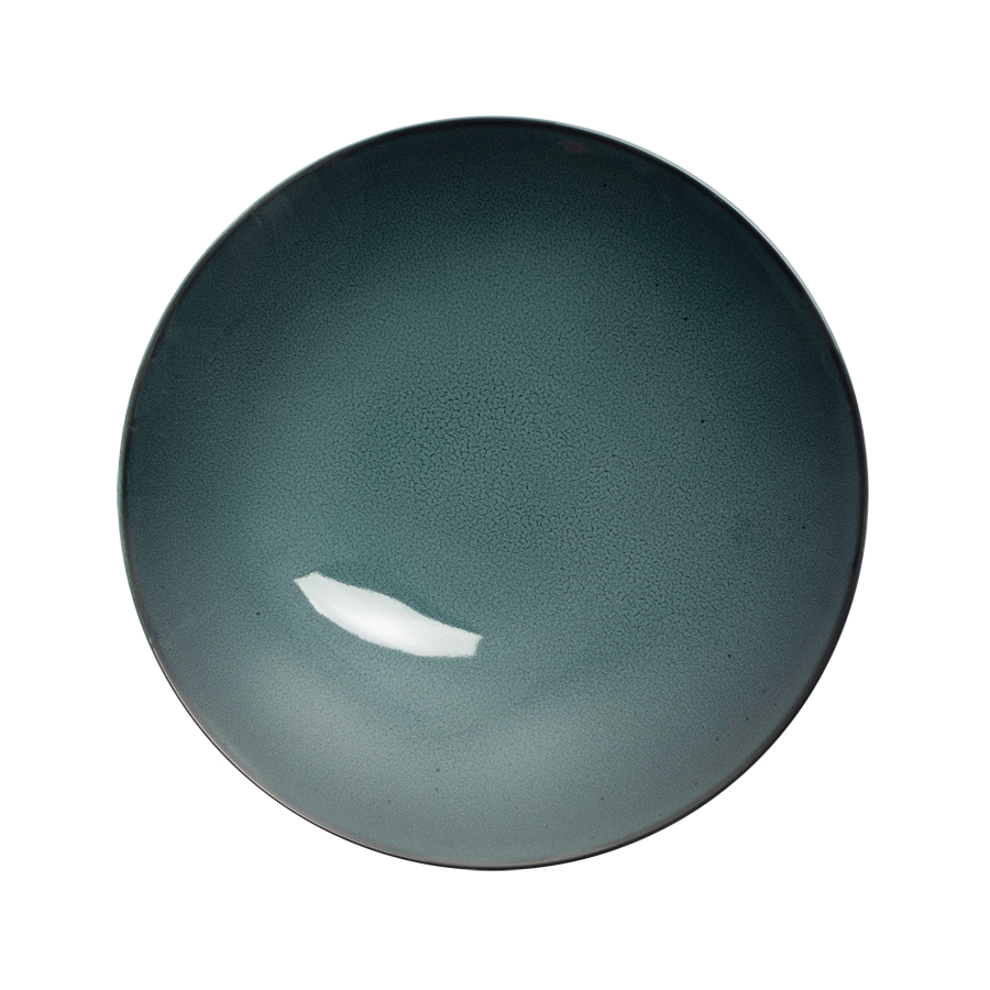 Ariane Javiel Vitrified Porcelain Velvet Teal Round Coupe Bowl 25cm