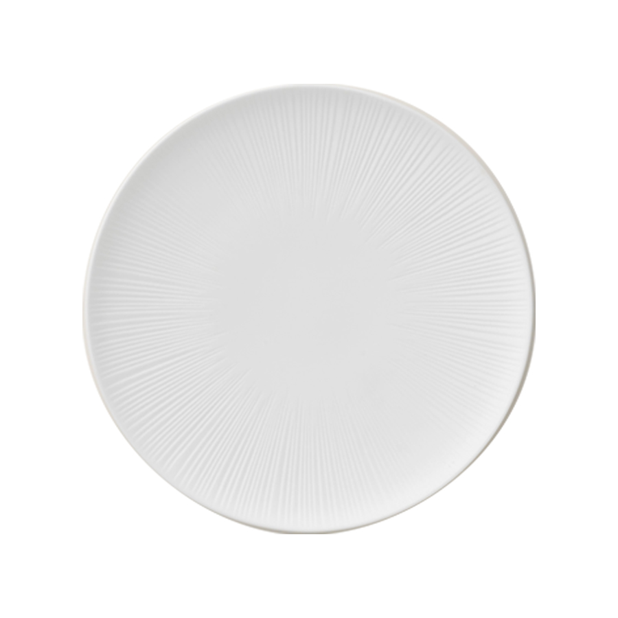 Nikko Flash Bone China White Round Coupe Plate 18.5cm