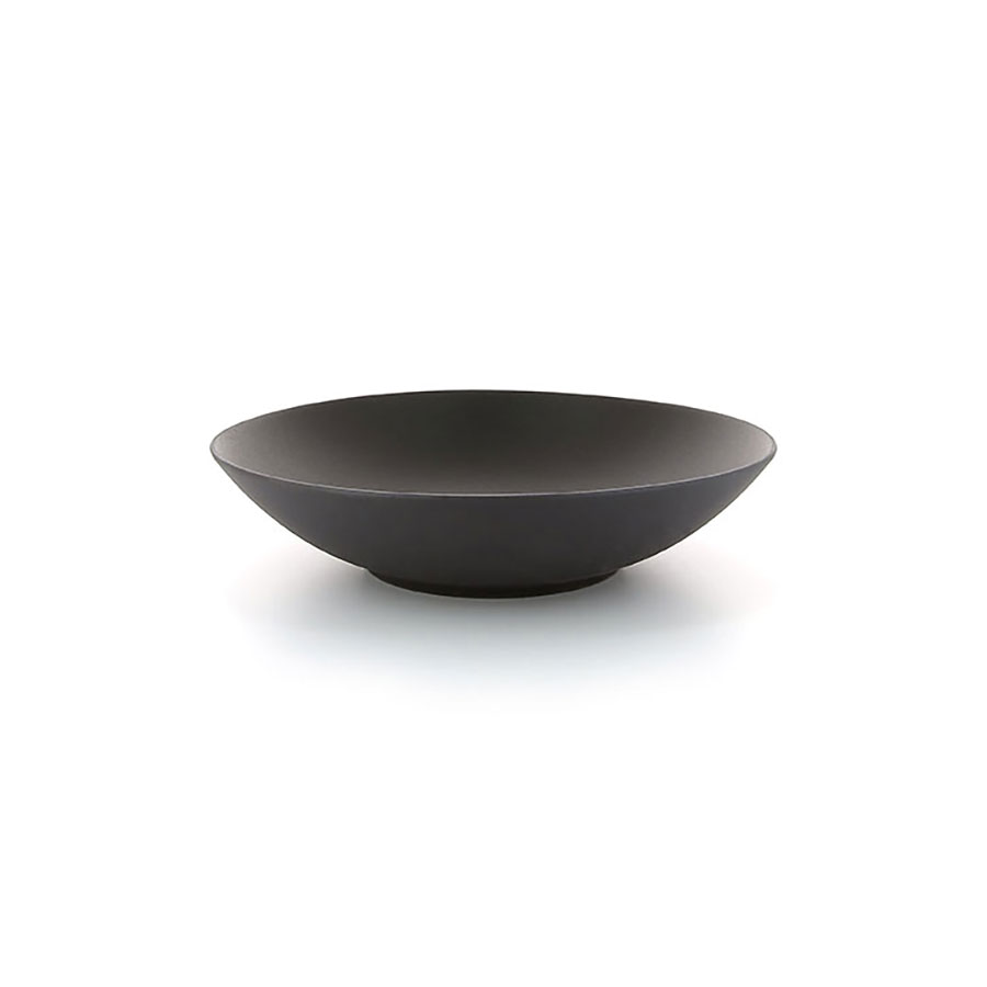 Revol Equinoxe Porcelain Black Round Coupe Plate 24cm