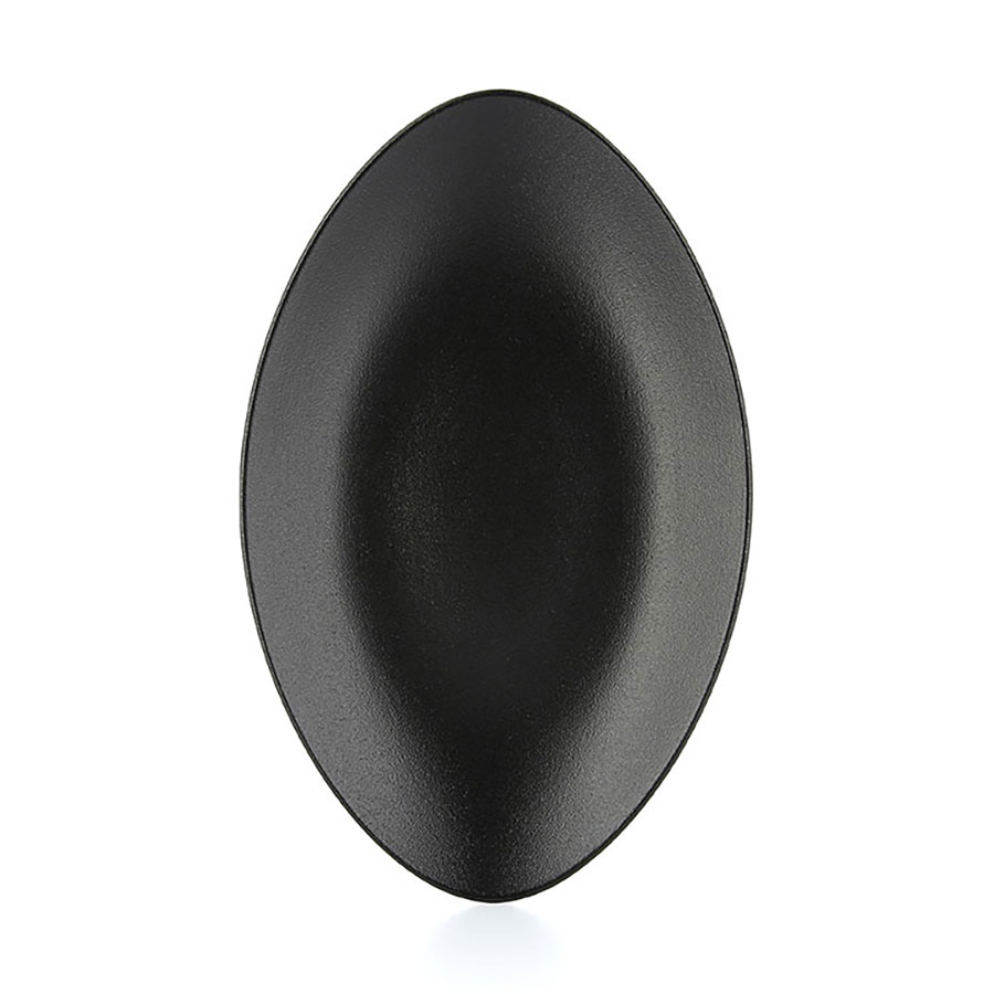 Revol Equinoxe Porcelain Black Oval Plate 35x22.3cm