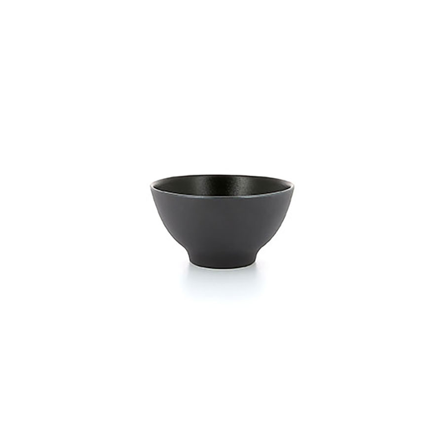 Revol Equinoxe Porcelain Black Round Rice Bowl 12cm 30cl