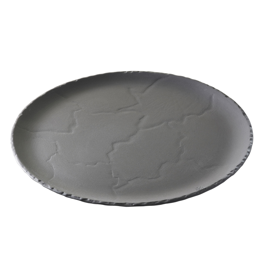 Revol Basalt Ceramic Black Round Flat Plate 26.8cm