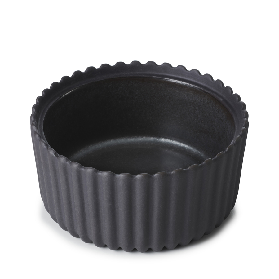 Revol Pekoe Ceramic Dark Metal Round Ramekin 9x4.5cm 10cl