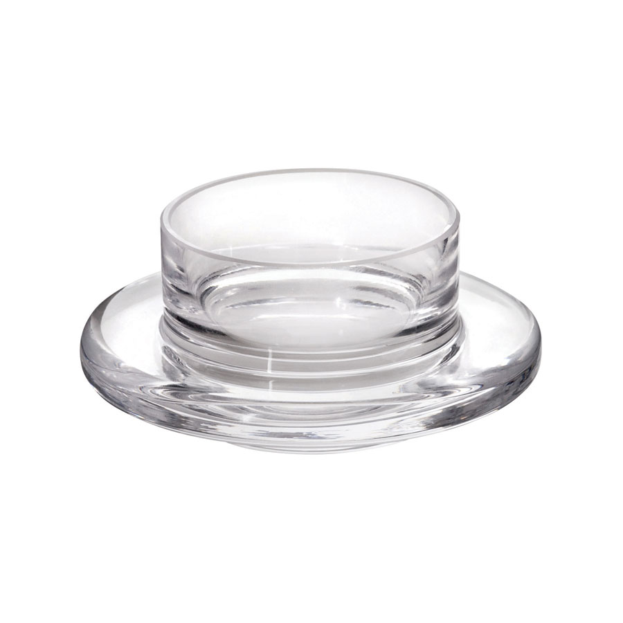 Butter Dish Clear Glass Round 9cm