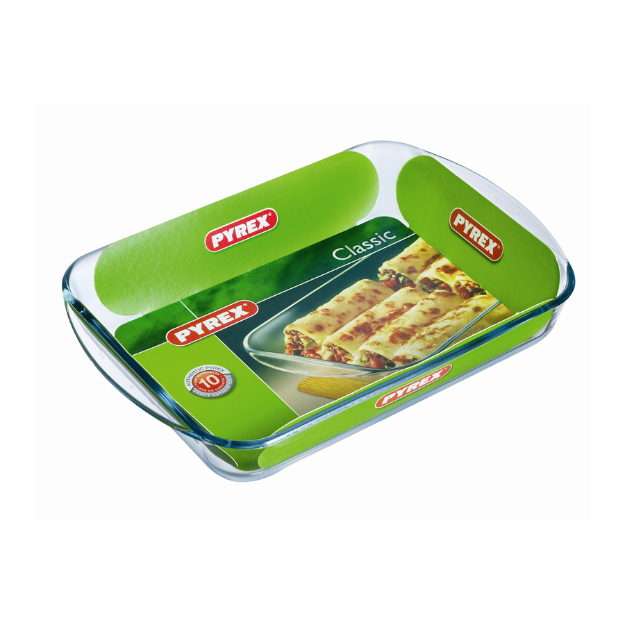 Dish Clear Glass Oblong 35cm