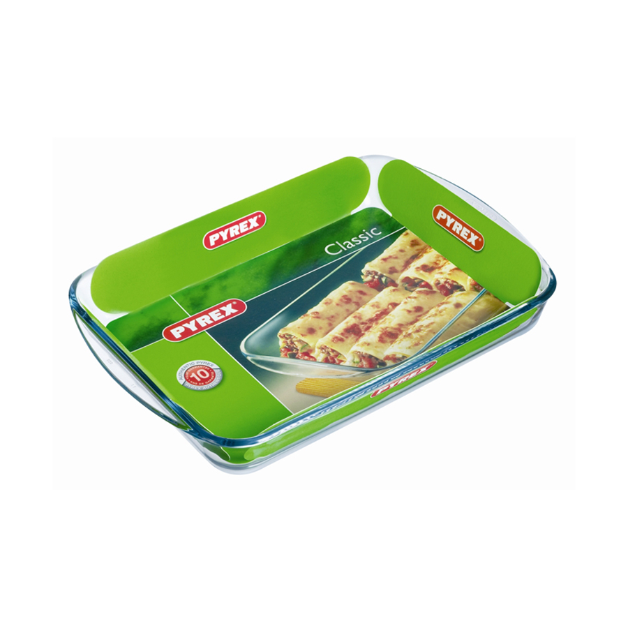 Dish Clear Glass Oblong 40cm