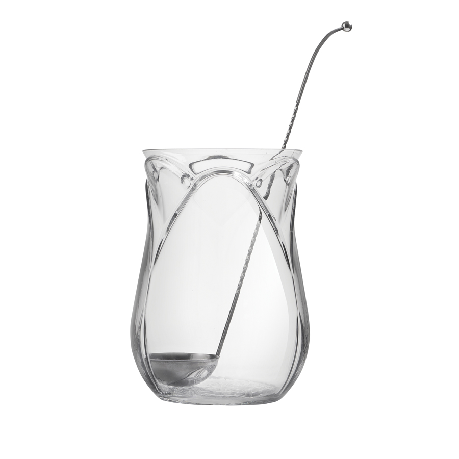 Tulip Punch Bowl and Metal Ladle 140.5oz