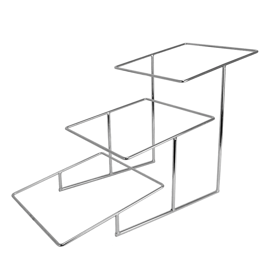 Dalebrook Chrome Plated 3 Tier Angled Dover Stand 43x33x71cm