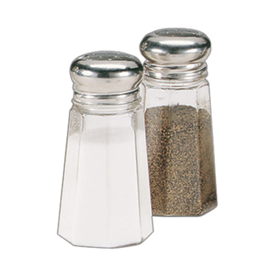 Salt Or Pepper Clear Glass & Chrome 6cl