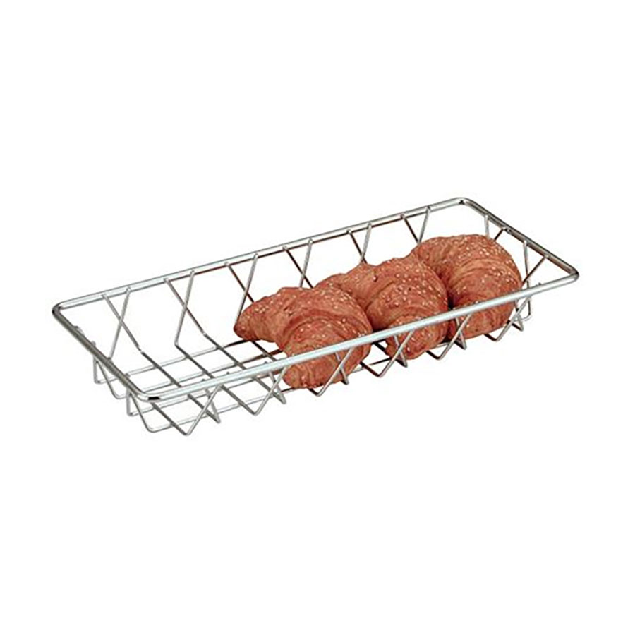 Display Basket Chrome Oblong 35 x 15 x 5cm