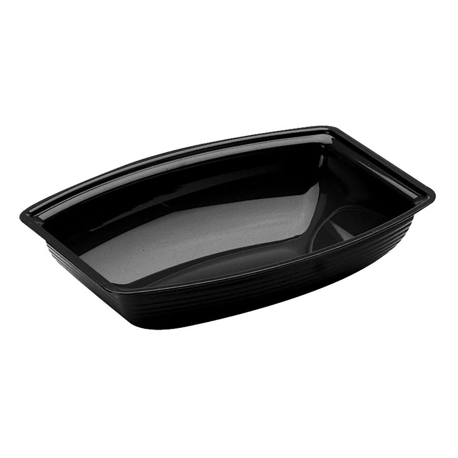Cambro Polycarbonate Black Rectangular Ribbed Bowl 30.8x22.9cm 2.7 Litre