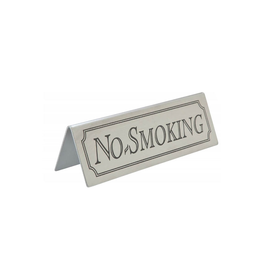 Tent Table Sign No Smoking 12x4cm