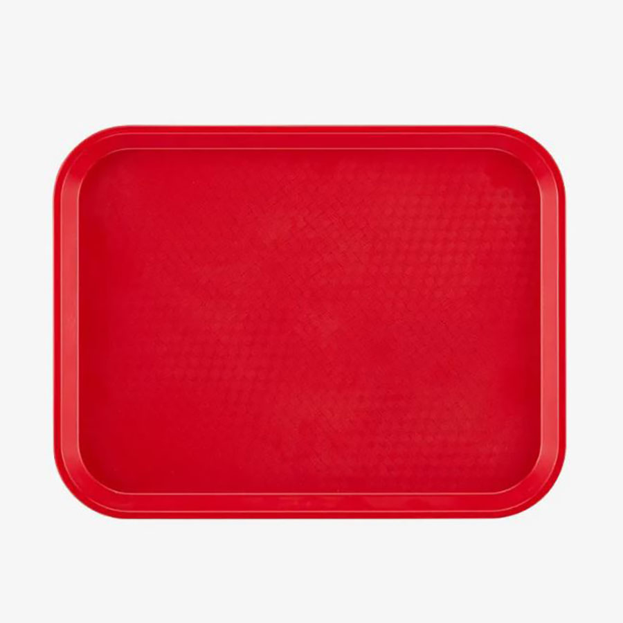 Cambro Fast Food Plastic Red Rectangular Tray 34.5x26.5cm