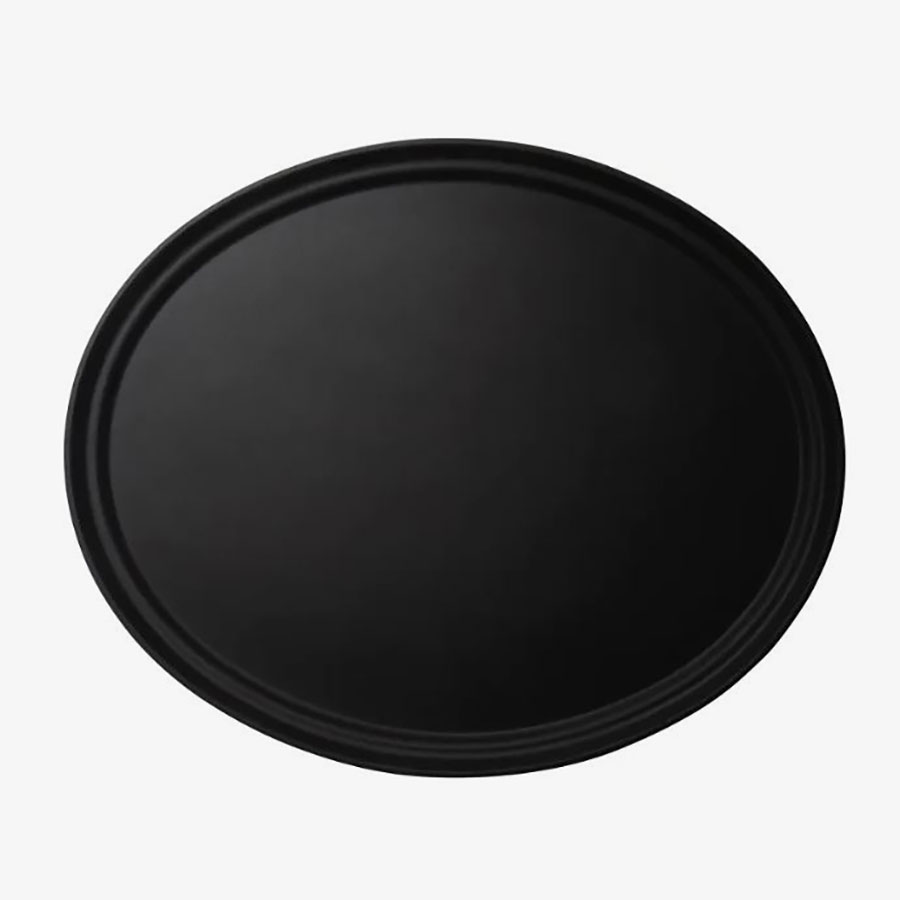 Cambro Camtread Non-Slip Black Oval Service Tray 68.5x56cm