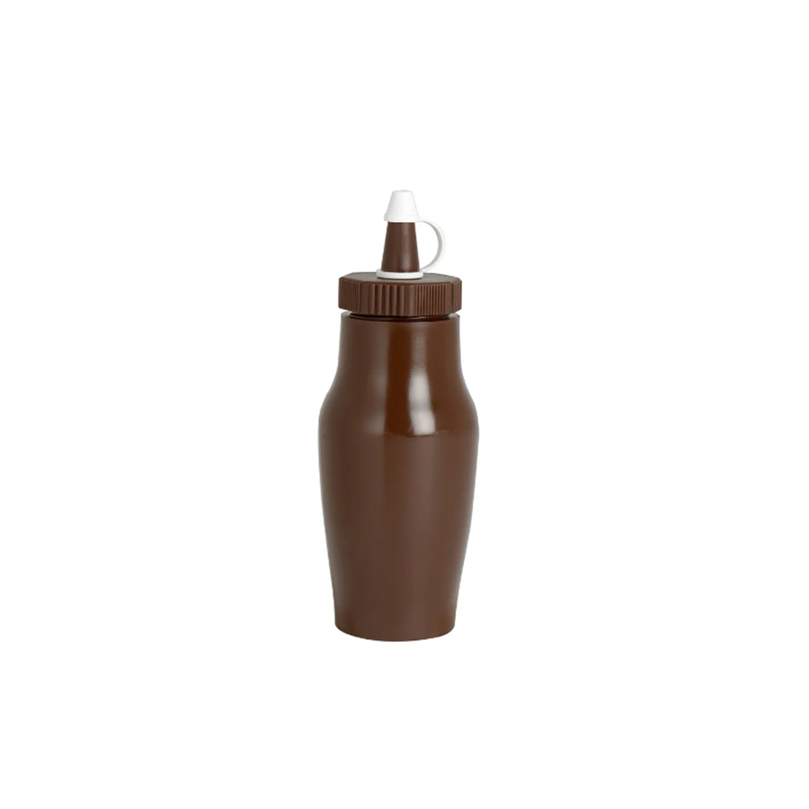 Sauce Bottle Brown Plastic 33cl