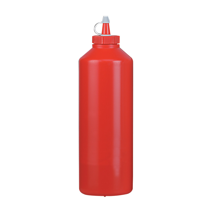 Sauce Bottle Red Plastic 100cl