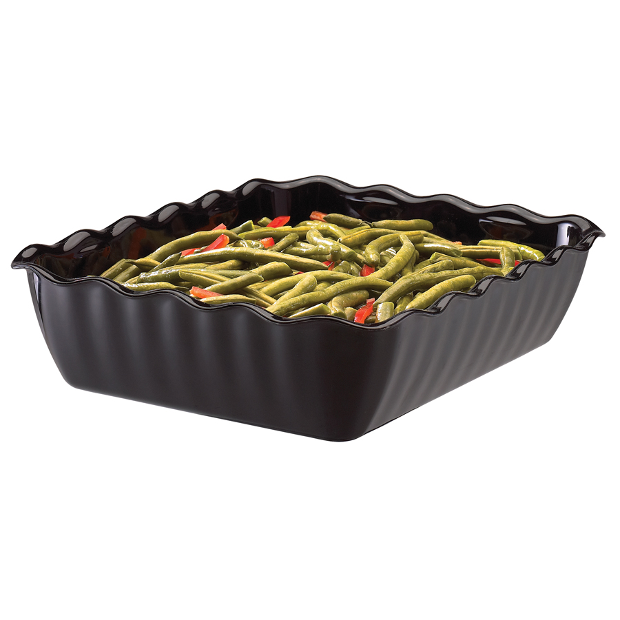 Cambro Tulip Deli Black Rectangular Presentation Crock 26.5x33.5x8cm 4.6 Litre