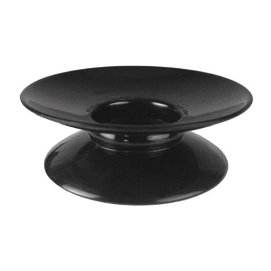 Dalebrook Melamine Black Round Plain Pedestal Stand 20x7cm