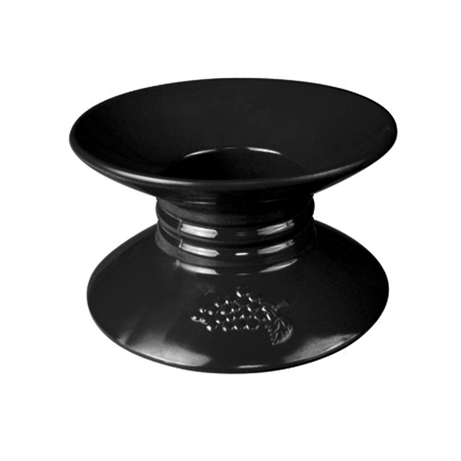Dalebrook Melamine Black Round Embossed Pedestal Stand 17x10cm