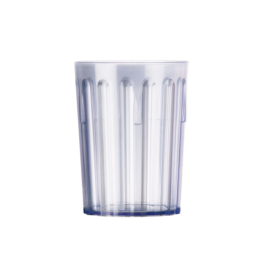 Harfield Antibacterial Polycarbonate Clear Fluted Tumbler 25cl 9oz