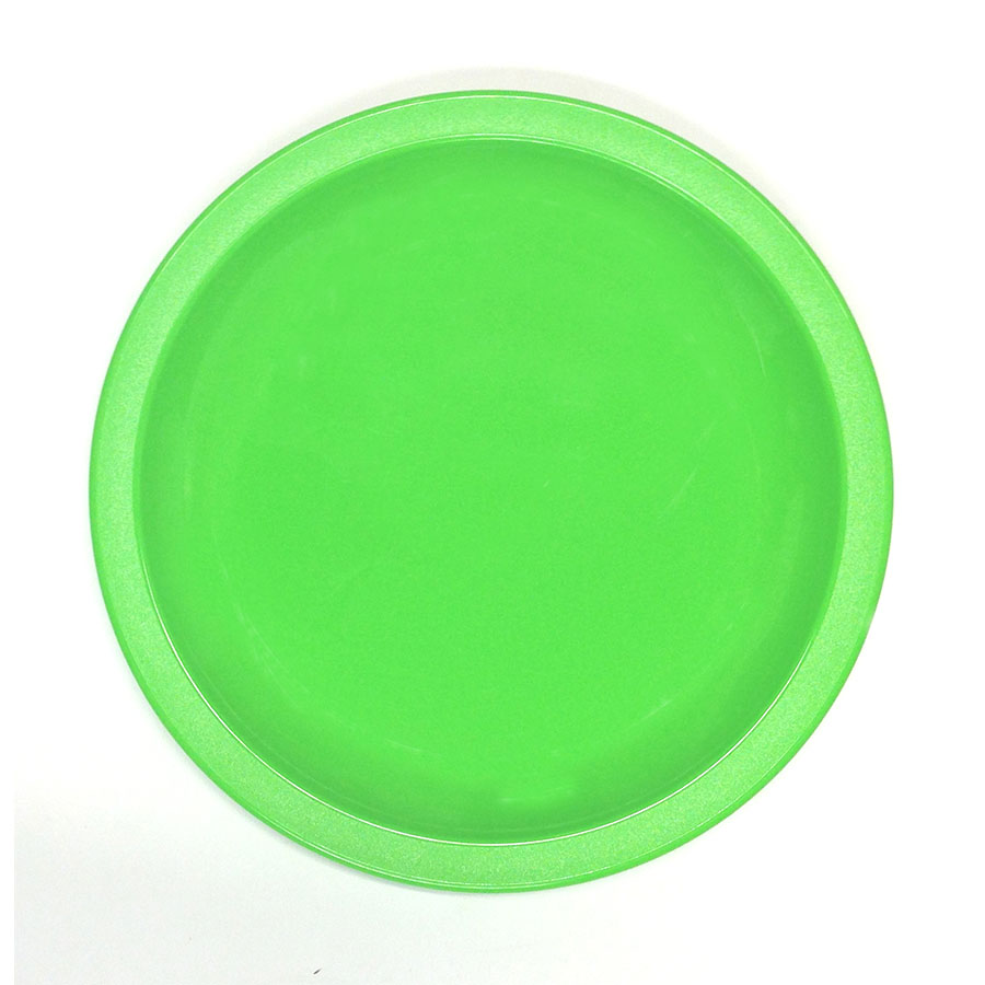Harfield Polycarbonate Lime Green Round Narrow Rim Plate 23cm
