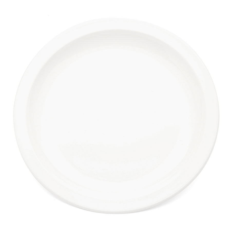 Harfield Polycarbonate White Round Narrow Rim Plate 23cm