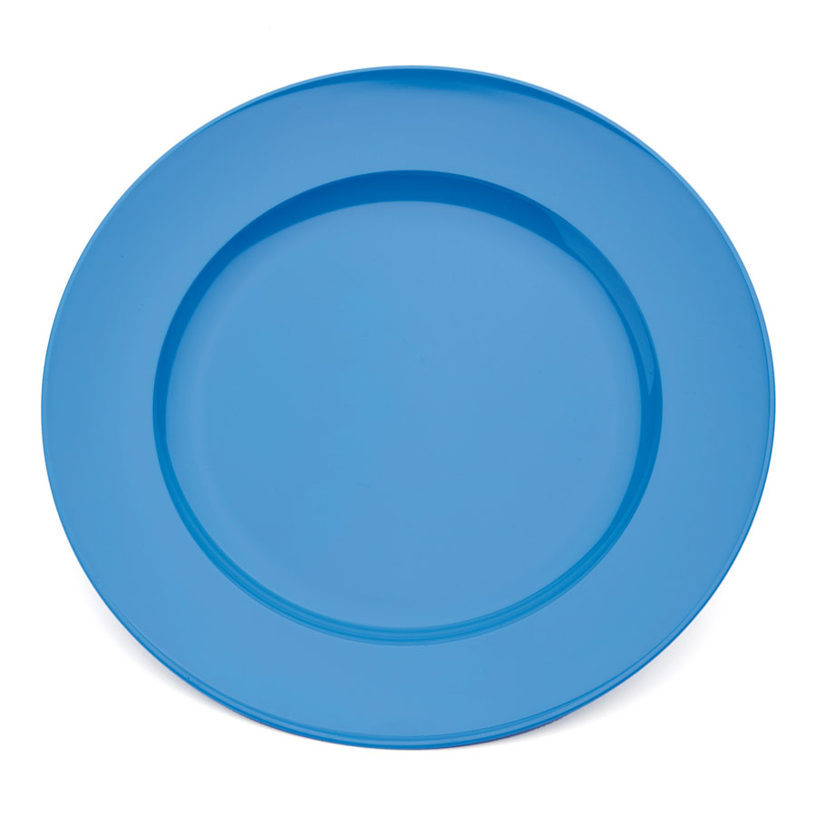 Harfield Polycarbonate Blue Round Wide Rim Dessert Plate 21.5cm