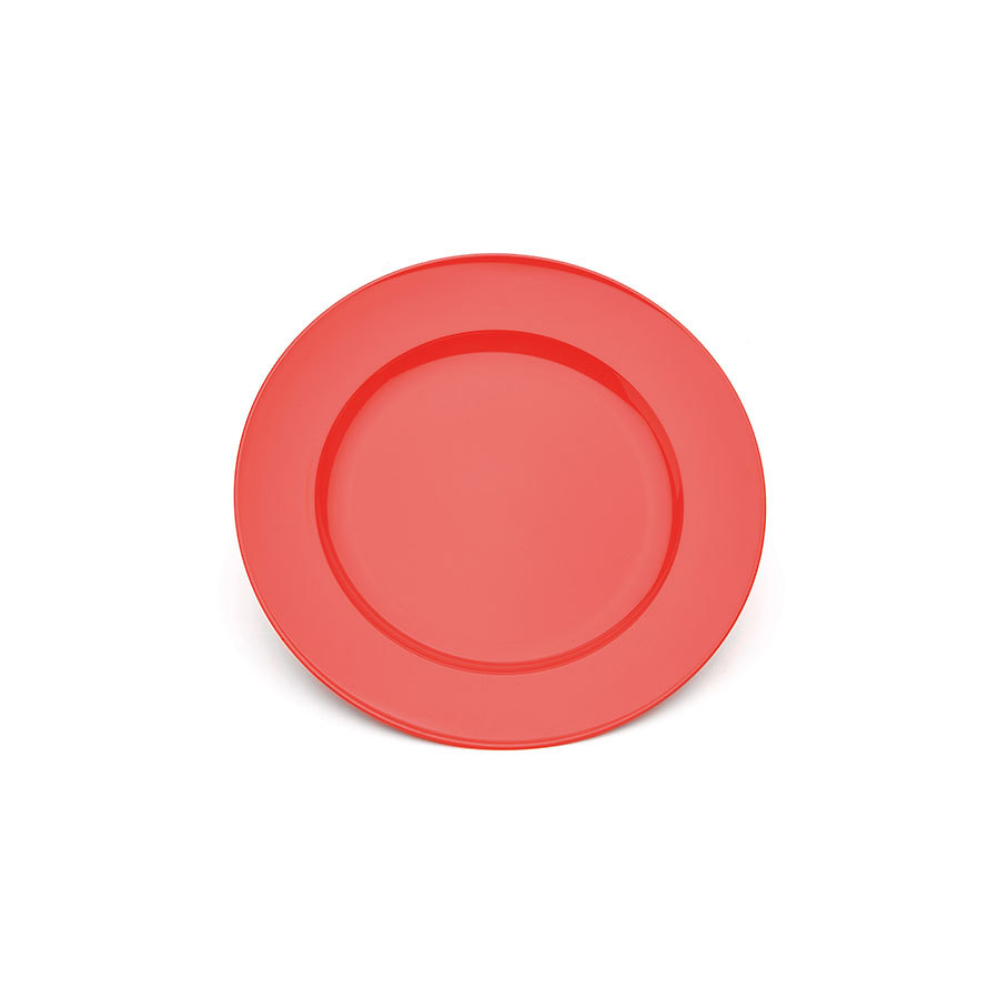 Harfield Polycarbonate Red Large Round Wide Rim Dinner Plate 24cm