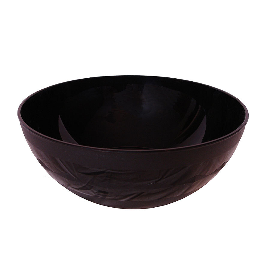 Harfield Polycarbonate Black Round Large Salad Bowl 24cm