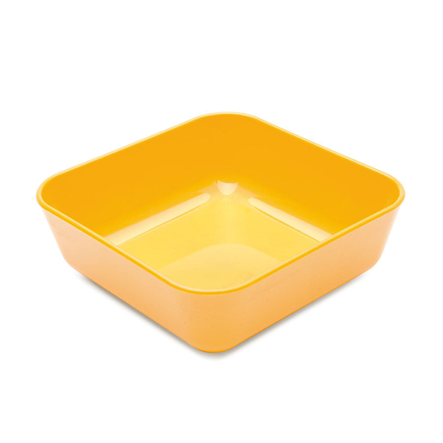 Harfield Polycarbonate Yellow Square Sweet Dish 10x3.5cm