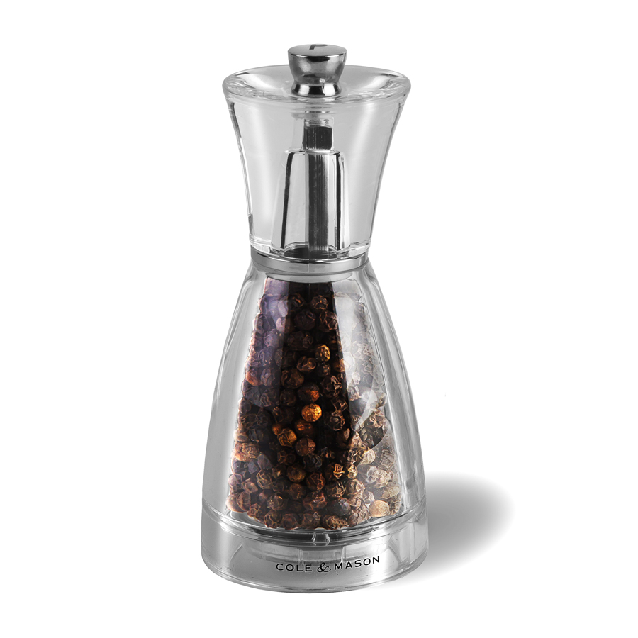 Cole & Mason Pina Clear Acrylic Pepper Mill 12.5cm