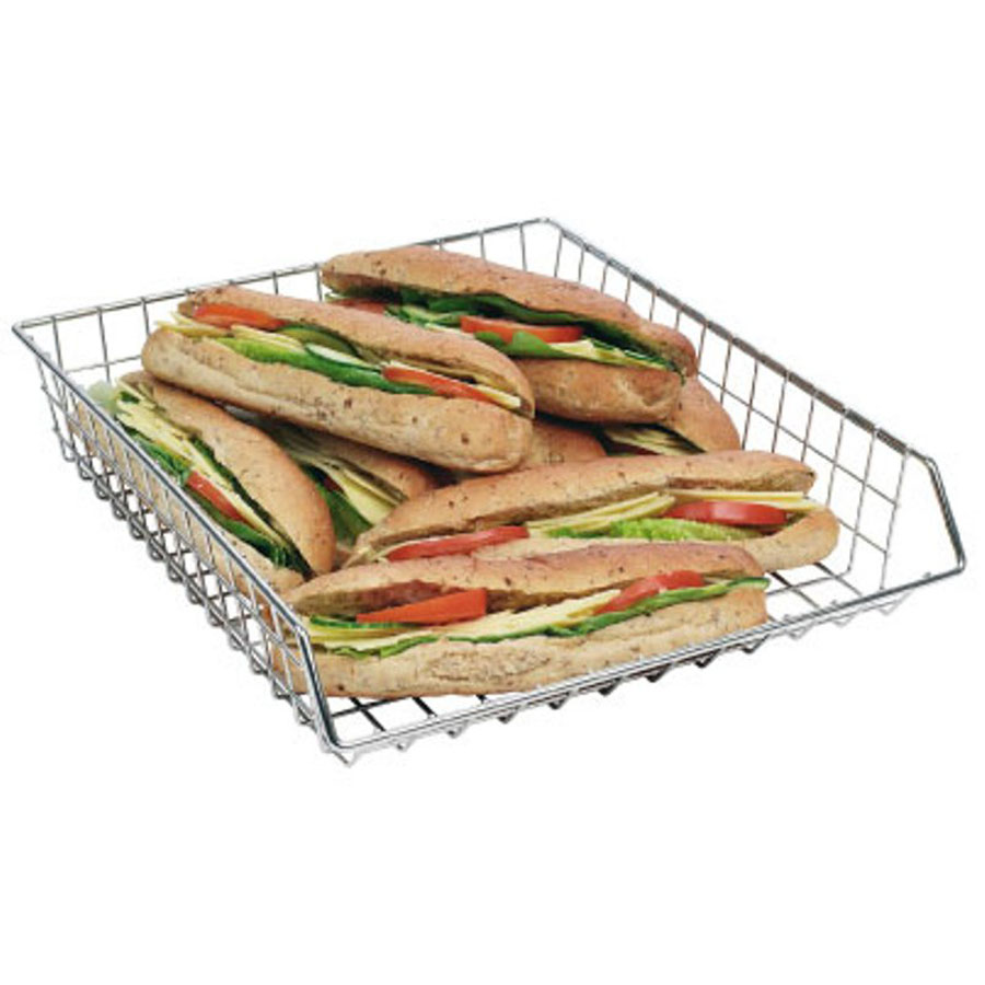 Display Basket Chrome Oblong 40 x 33 x 8cm