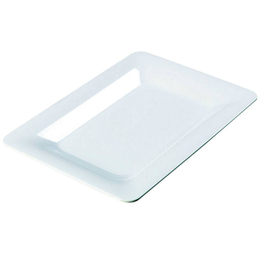 Carlisle Palette White Melamine Rectangle Plate 35x25x2.8cm