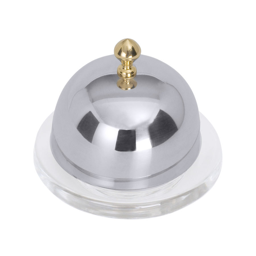 Contacto Glass Butter Dish with 18/10 Stainless Steel Cloche 9cm