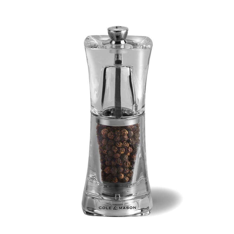 Cole & Mason Acrylic Capstan Crystal Pepper Mill 12.5cm