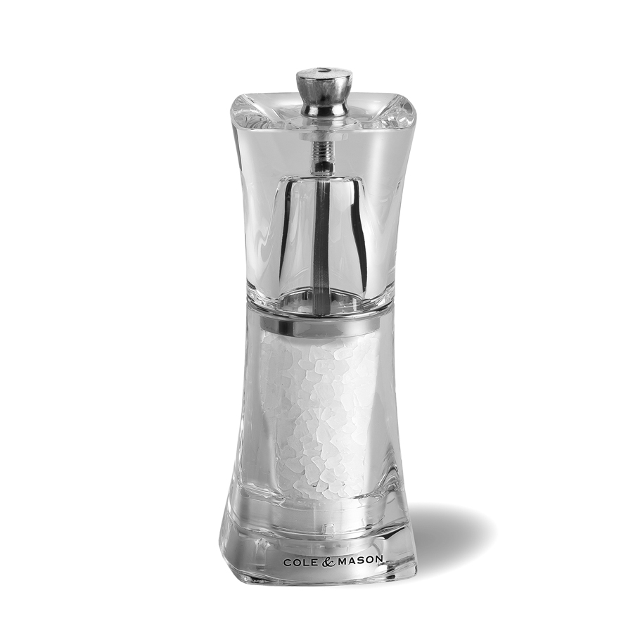 Cole & Mason Acrylic Capstan Crystal Salt Mill 12.5cm