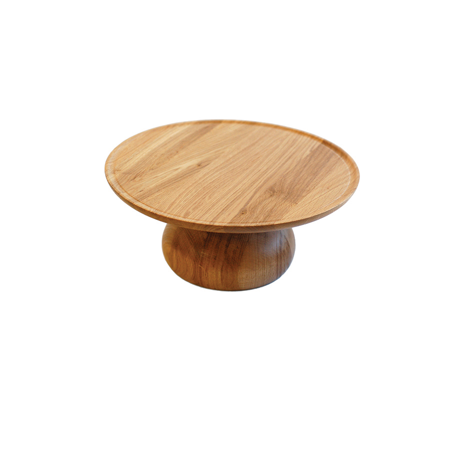 Cake Stand Medium Oak 32 x 16.6cm