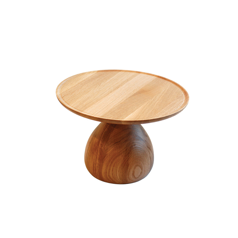 Cake Stand Large Oak 32 x 21cm