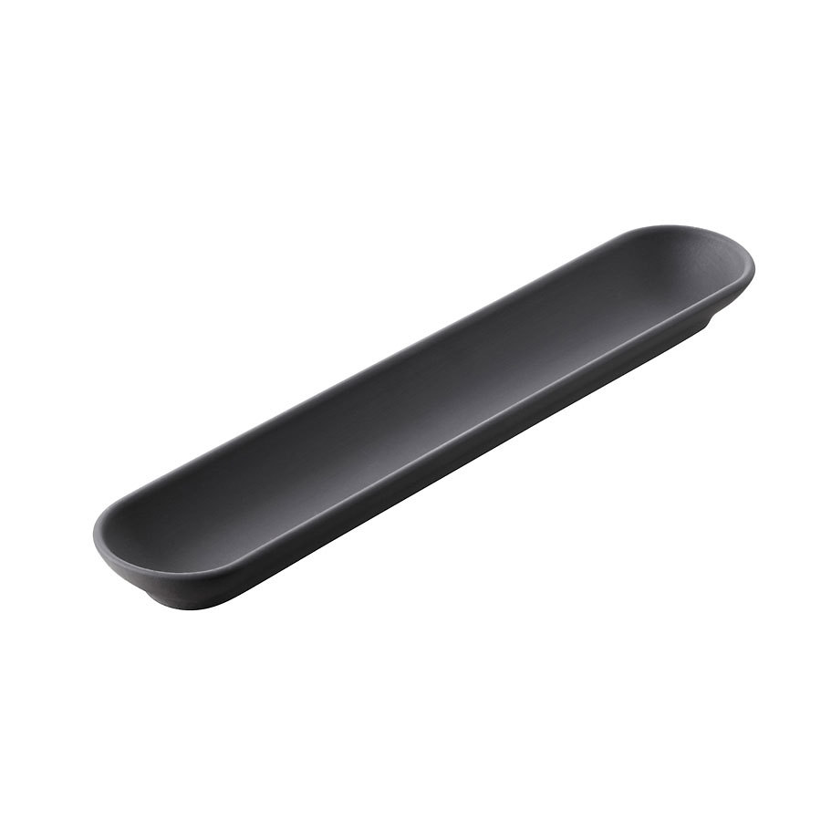 Revol Likid & Solid Ceramic Black Oblong Macarons Serving Tray 27.3x5x2cm 10cl