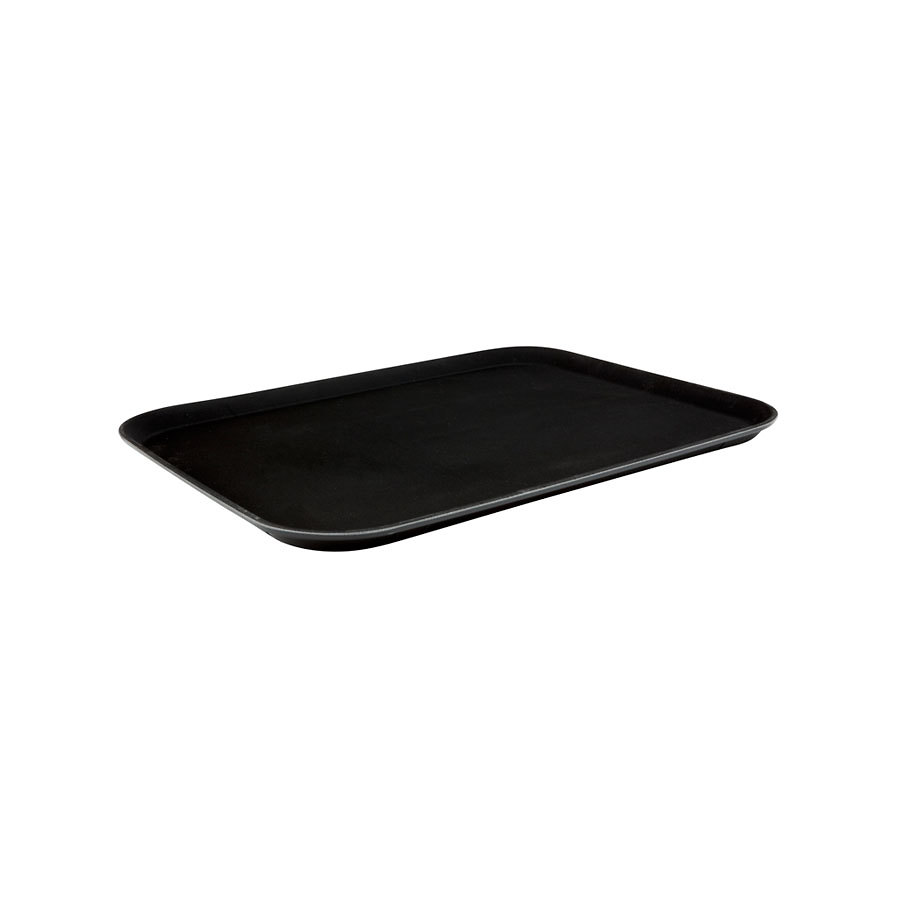 Beaumont Rectangular Black Polypropylene Non Slip Tray 46.2x36cm