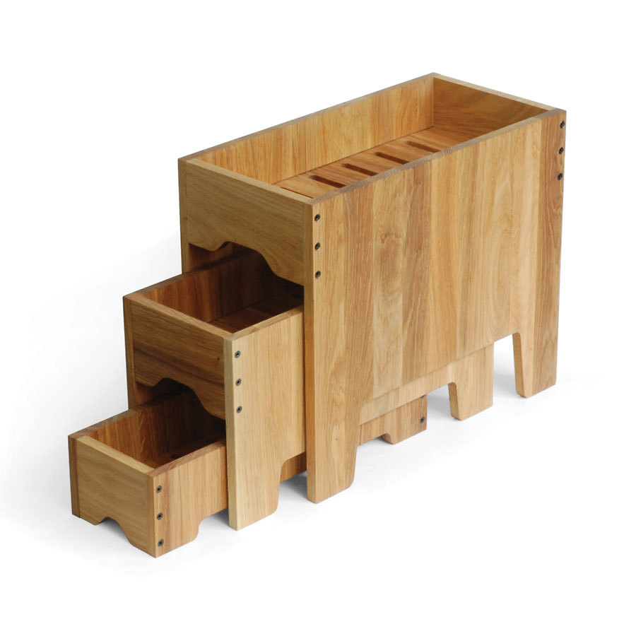 Three Tier Stand - Narrow - Oak