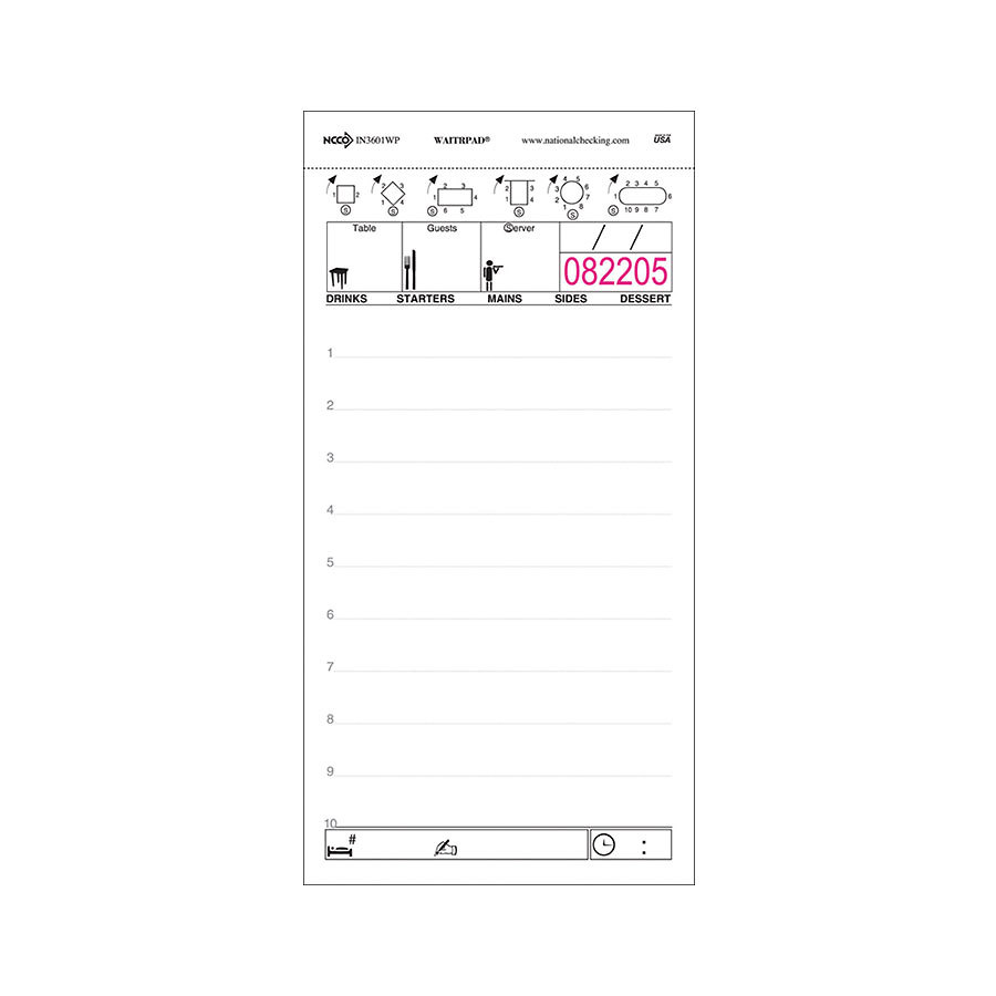 WaitRPad Order Pad Single