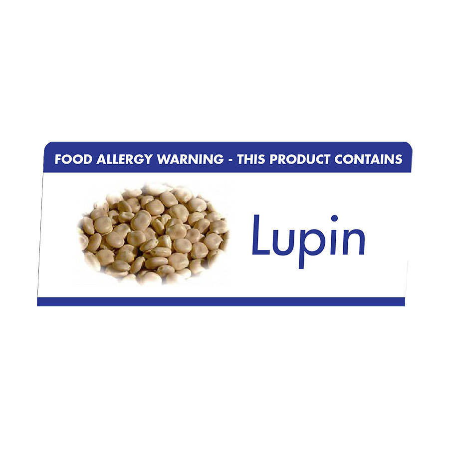 Mileta Buffet White Aluminimum Wipe Clean 10 x 4.5cm Allergen Tent Notice - Lupin