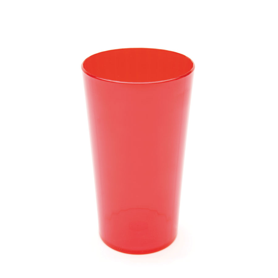 Harfield Polycarbonate Translucent Red Fluted Tumbler 10oz