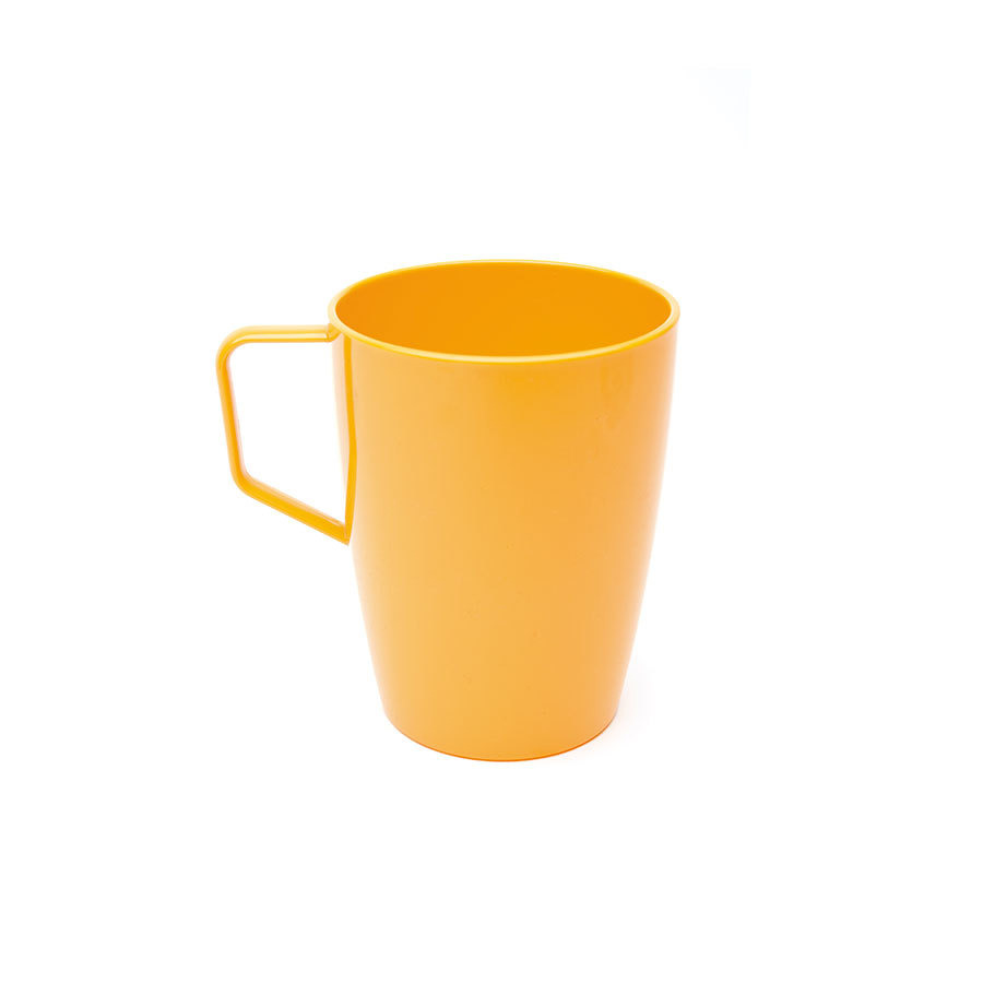 Harfield Polycarbonate Yellow Handled Beaker 28cl 10oz
