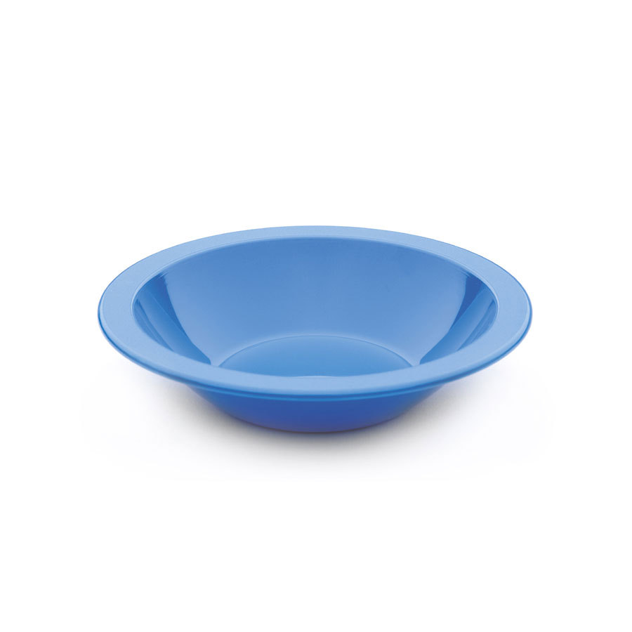 Harfield Antibacterial Polycarbonate Blue Round Narrow Rim Bowl 17.3cm 400ml 14oz