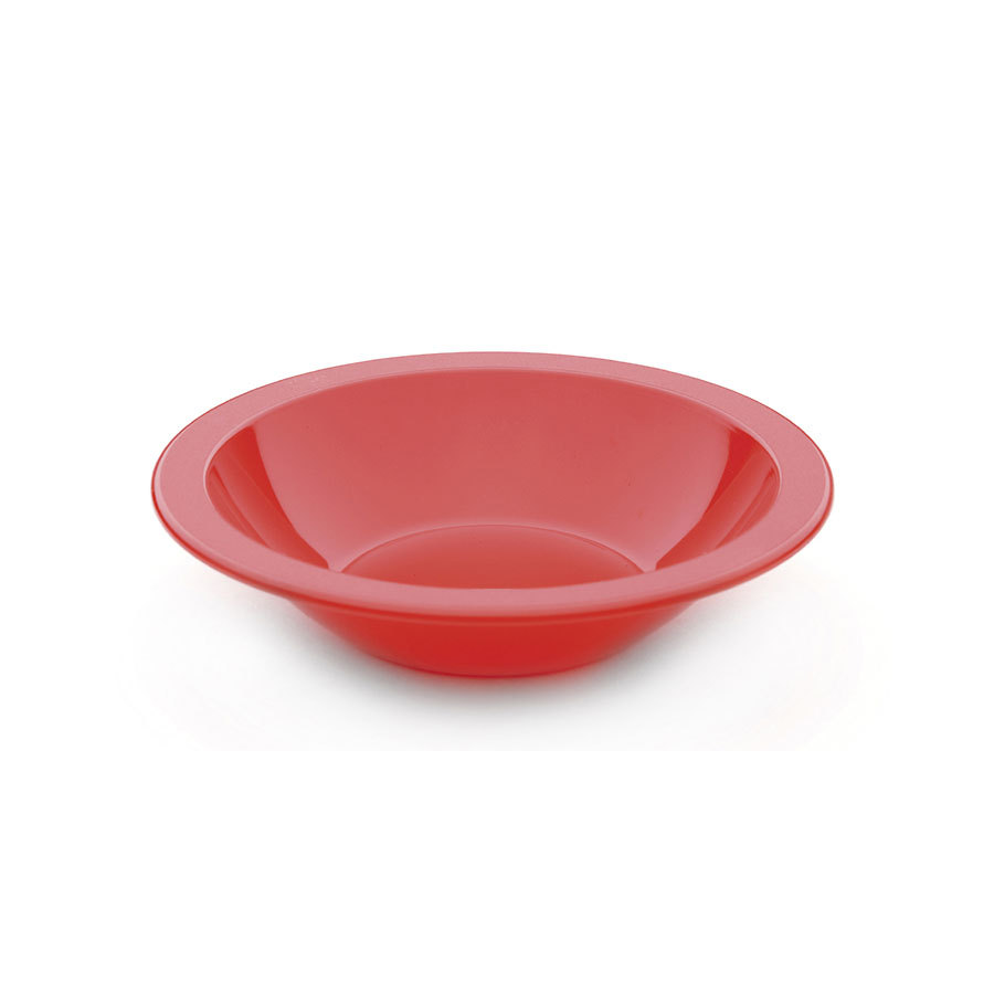 Harfield Antibacterial Polycarbonate Red Round Narrow Rim Bowl 17.3cm 400ml 14oz