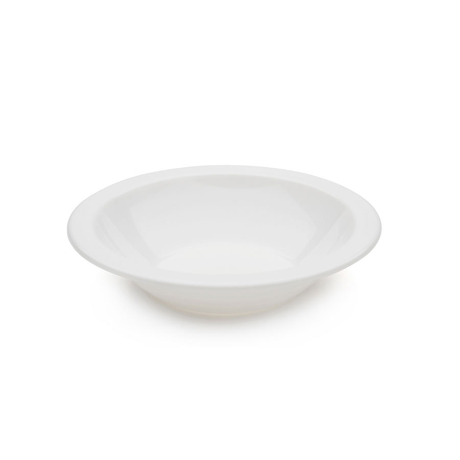 Harfield Antibacterial Polycarbonate White Round Narrow Rim Bowl 17.3cm 400ml 14oz