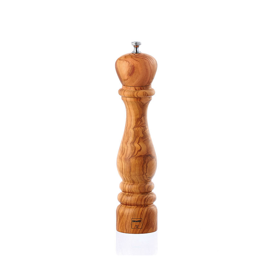 Bisetti Imperia Olive Wood Pepper Mill 25cm