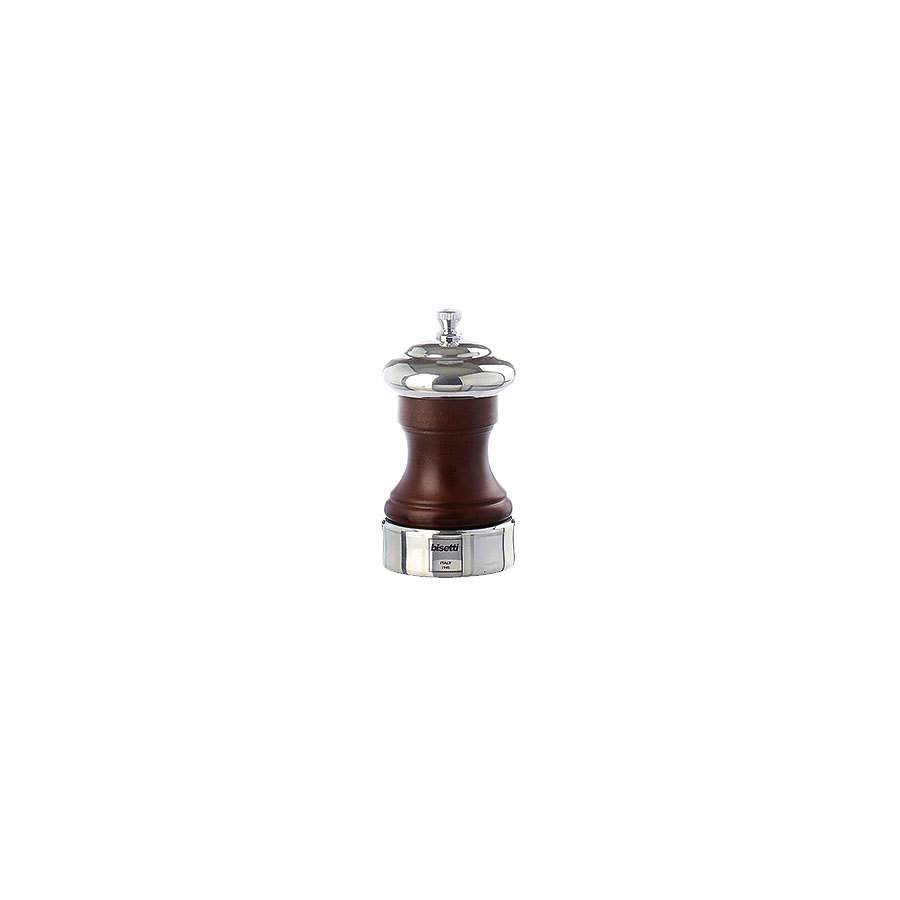 Bisetti Messina Pewter & Walnut Pepper Mill 10cm
